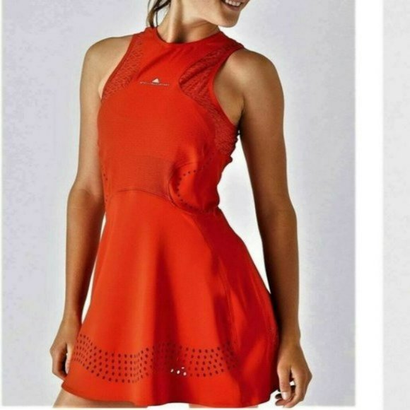 Nwt Adidas Stella McCartney Laser Tennis Dress + Shorts - CORE RED - XS - Picture 7 of 8